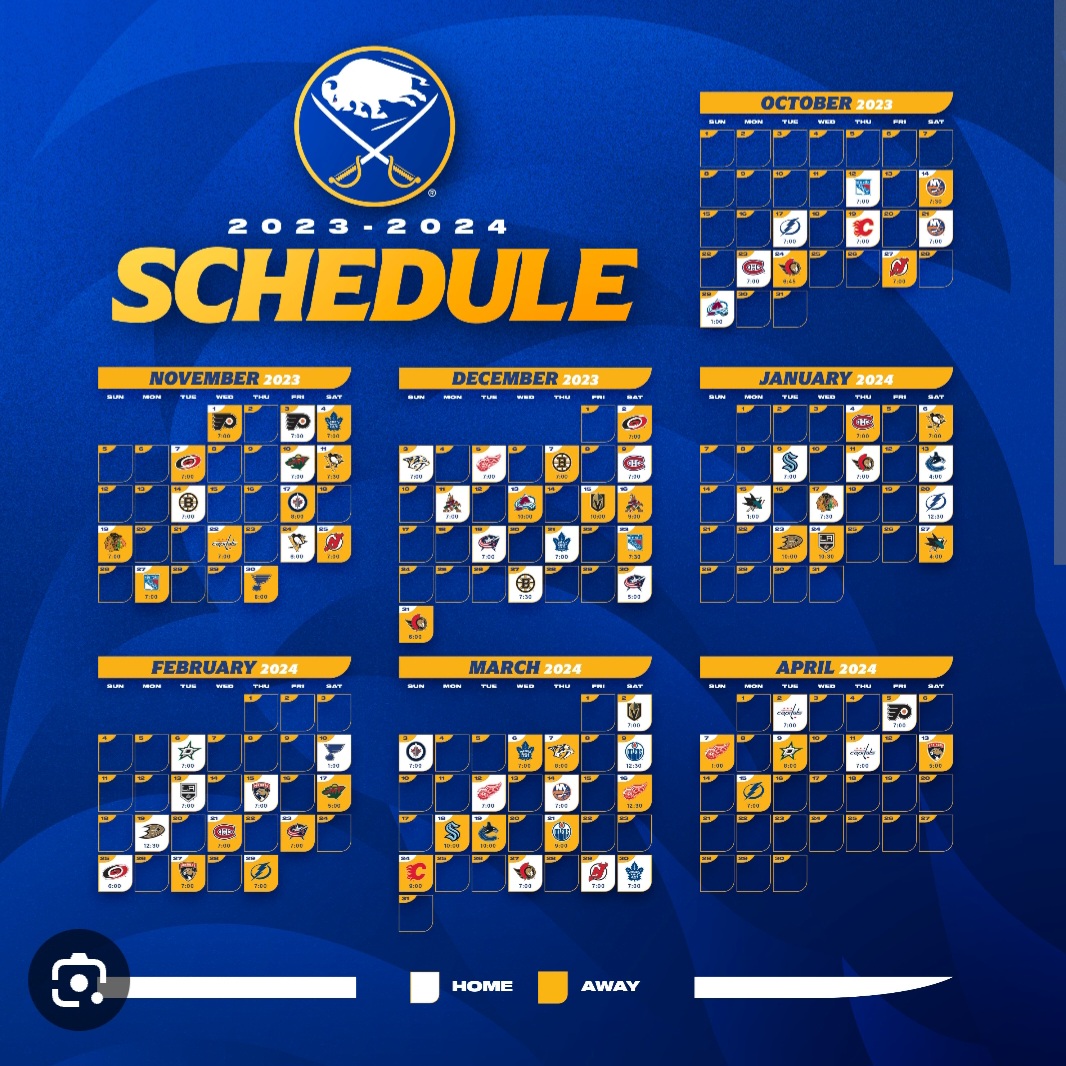 buffalo sabres schedule